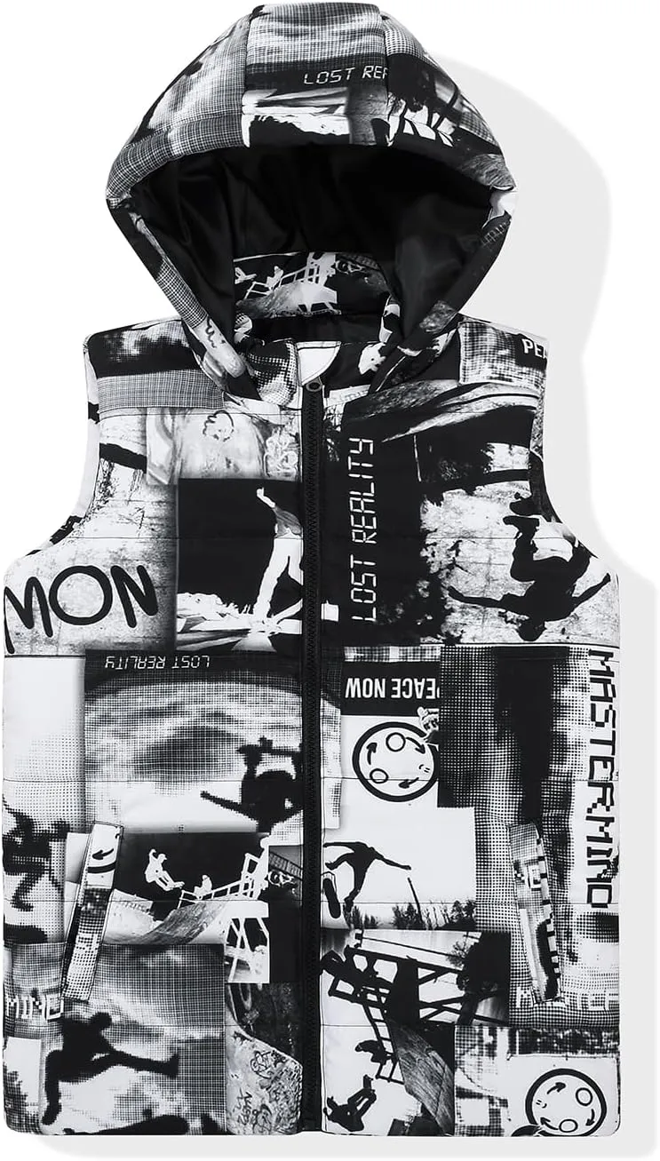 SNOW DREAMS Boys Puffer Vest Hooded Quilted Outwear Sleeveless Jacket Lined Zipper Waistcoat