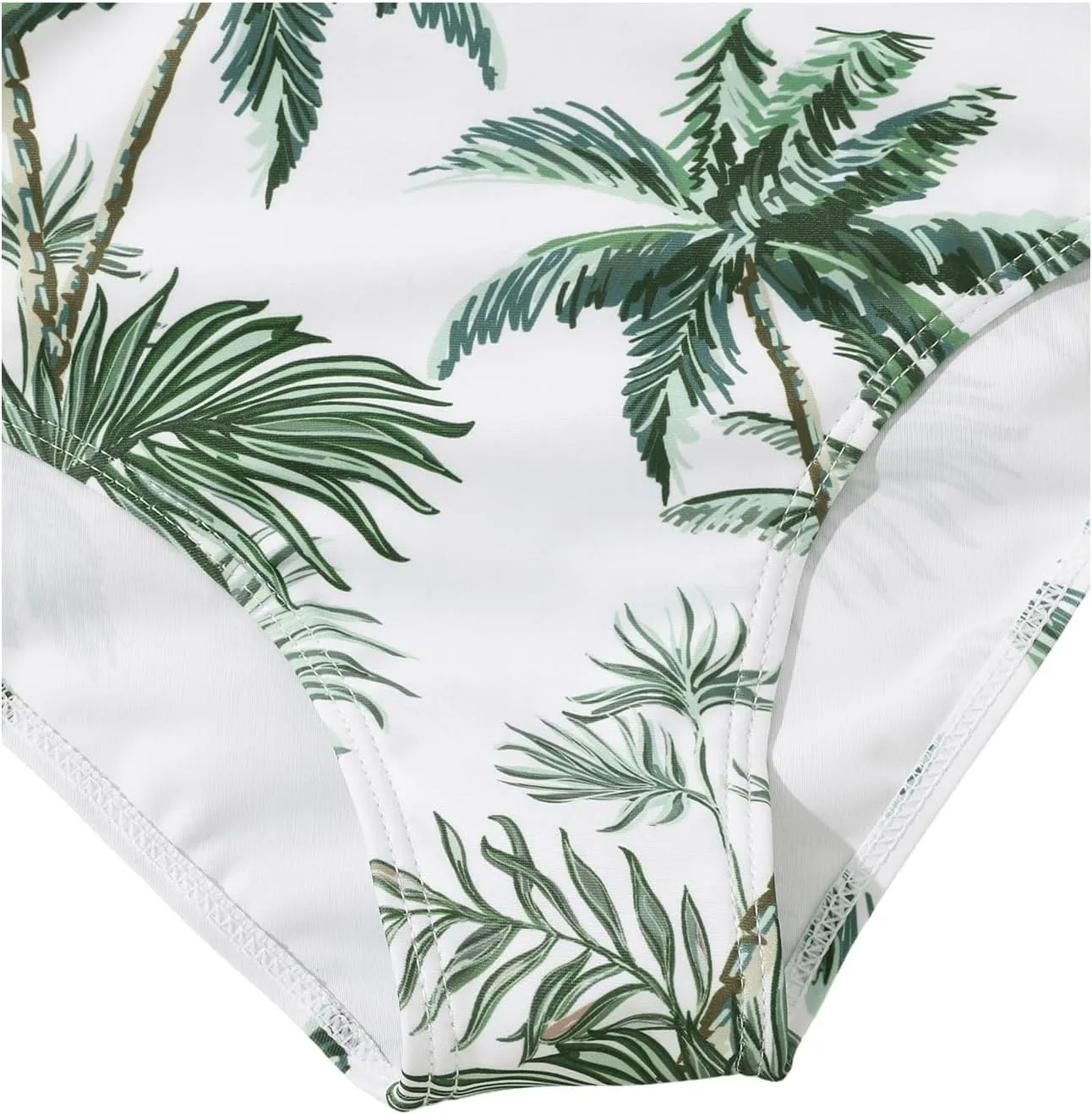 SOLY HUX Girl's 4 Piece Swimsuits Tropical Print Halter Bikini Set Bathing Suits with Kimono and Cover Up Pants