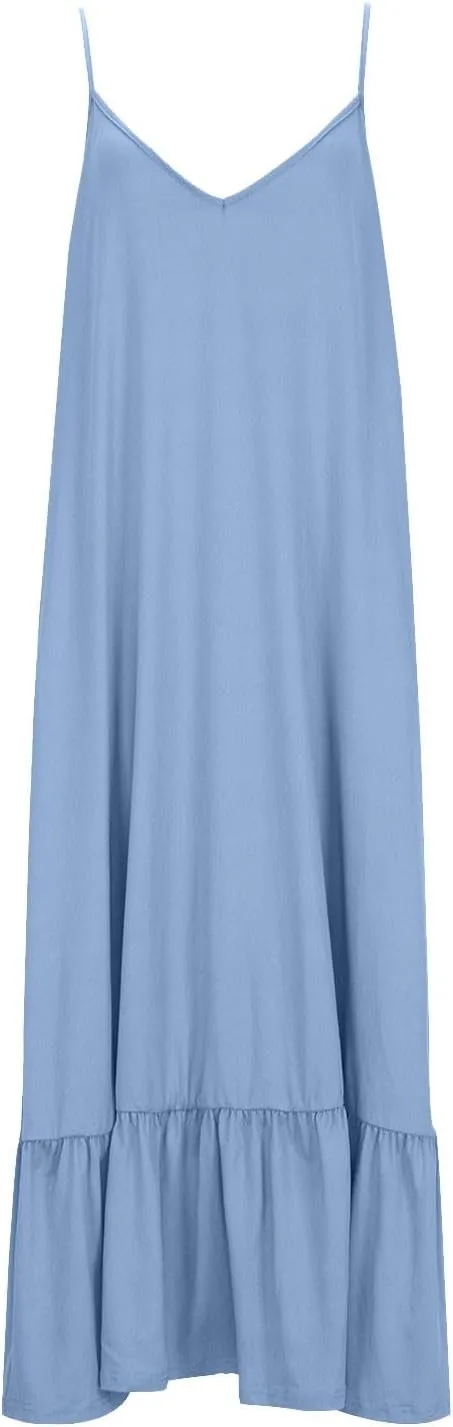 Summer Dresses for Women 2024 Trendy Halter, Sleeveless Casual V Neck Ruffle Dresses, Lightweight Floral Boho Dress