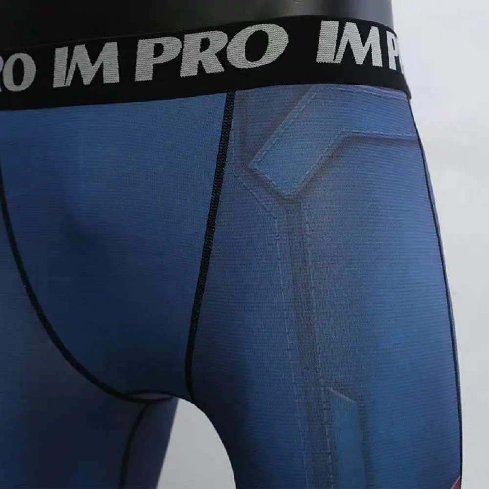 Super Hero Compression Sports Shirt Men's Long/Short Sleeve Fitness Tee Gym T-Shirt