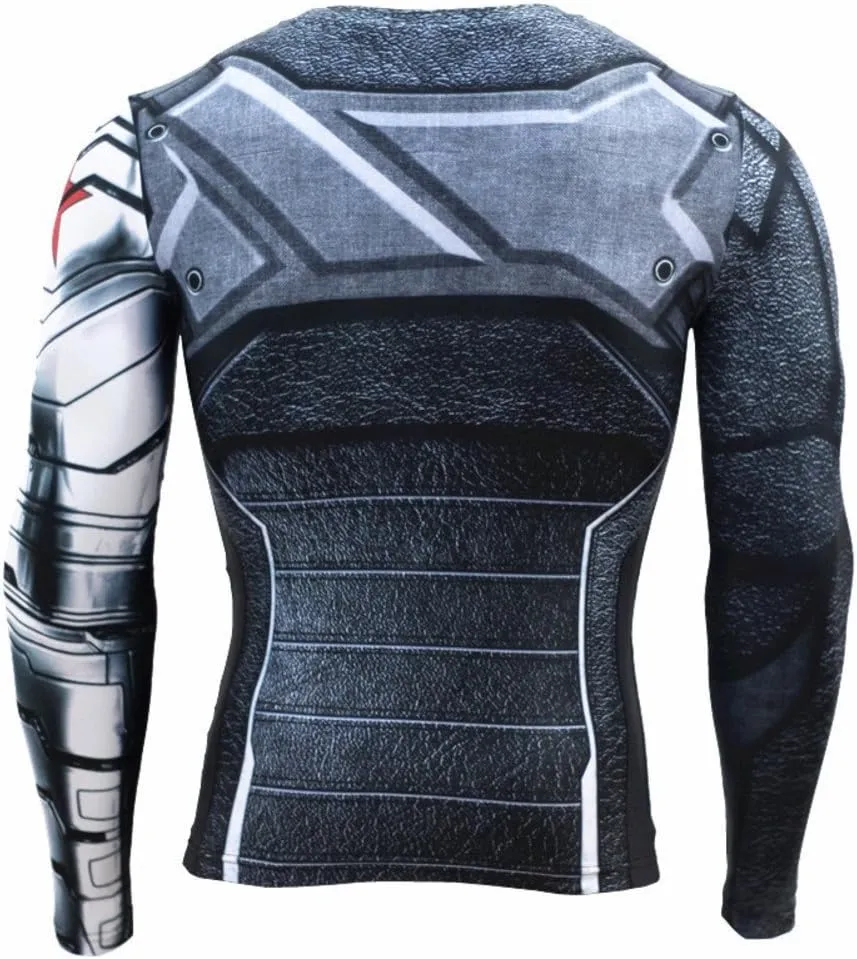 Super Hero Compression Sports Shirt Men's Long/Short Sleeve Fitness Tee Gym T-Shirt