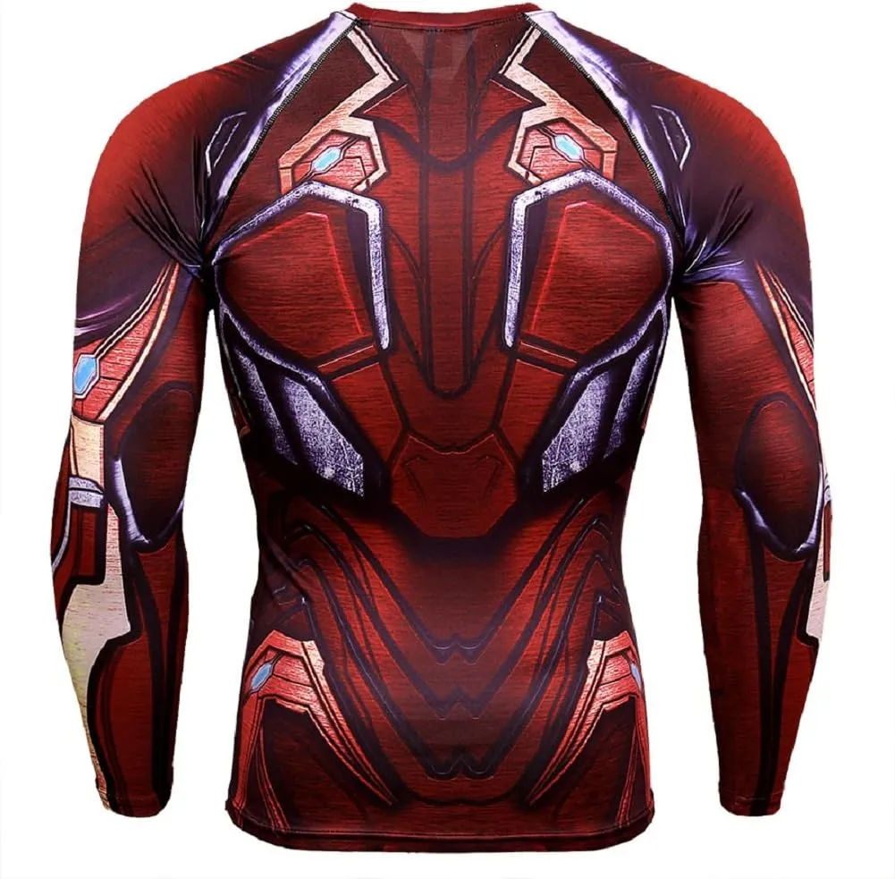 Super Hero Compression Sports Shirt Men's Long/Short Sleeve Fitness Tee Gym T-Shirt
