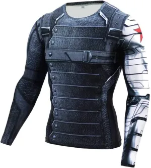 Super Hero Compression Sports Shirt Men's Long/Short Sleeve Fitness Tee Gym T-Shirt
