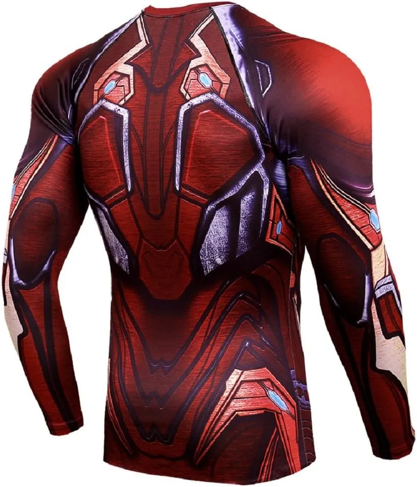 Super Hero Compression Sports Shirt Men's Long/Short Sleeve Fitness Tee Gym T-Shirt
