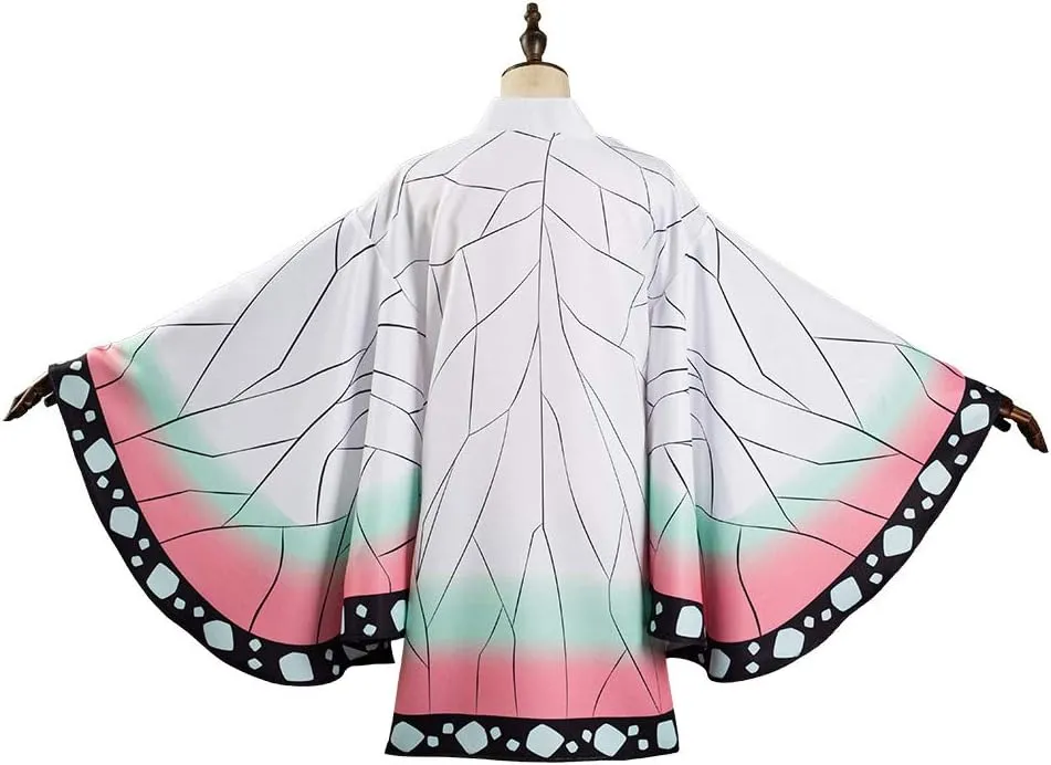 Tanjirou Robe Adult Green Plaid Cloak Anime Kamado Cosplay Costume Color Block Kimono Cardigan Jacket Set