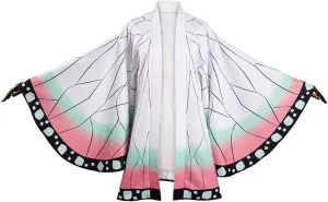 Tanjirou Robe Adult Green Plaid Cloak Anime Kamado Cosplay Costume Color Block Kimono Cardigan Jacket Set