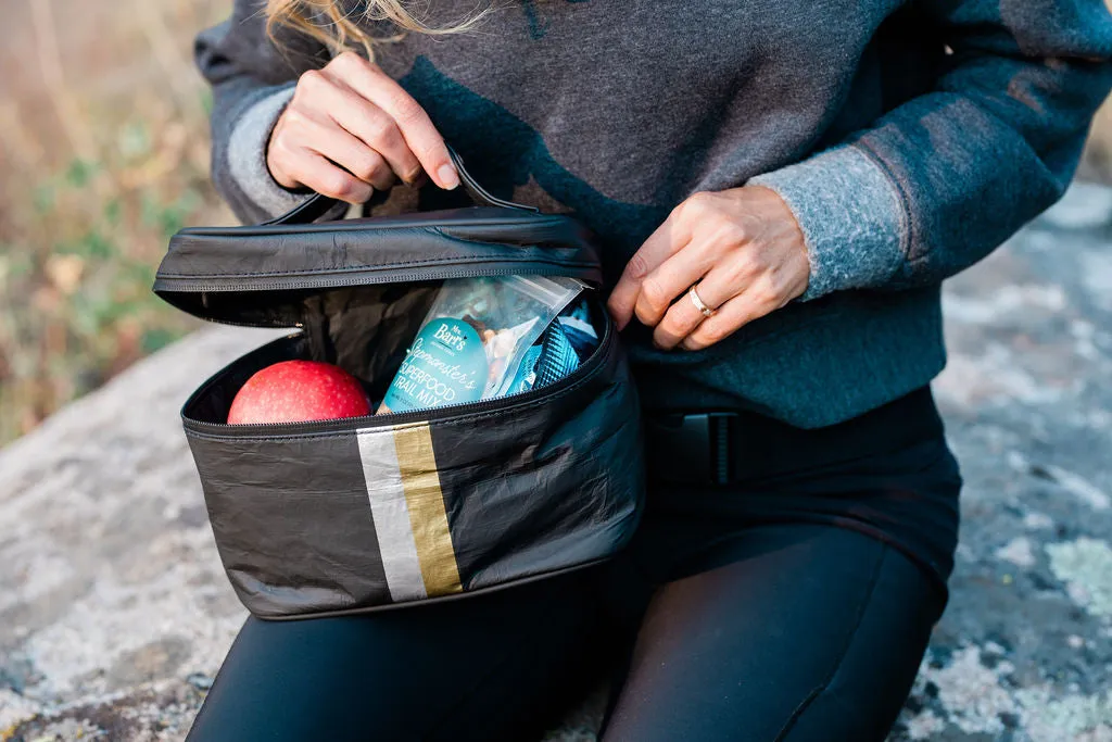 The Weekender Set in Black with Silver Star & Silver and Gold Stripes
