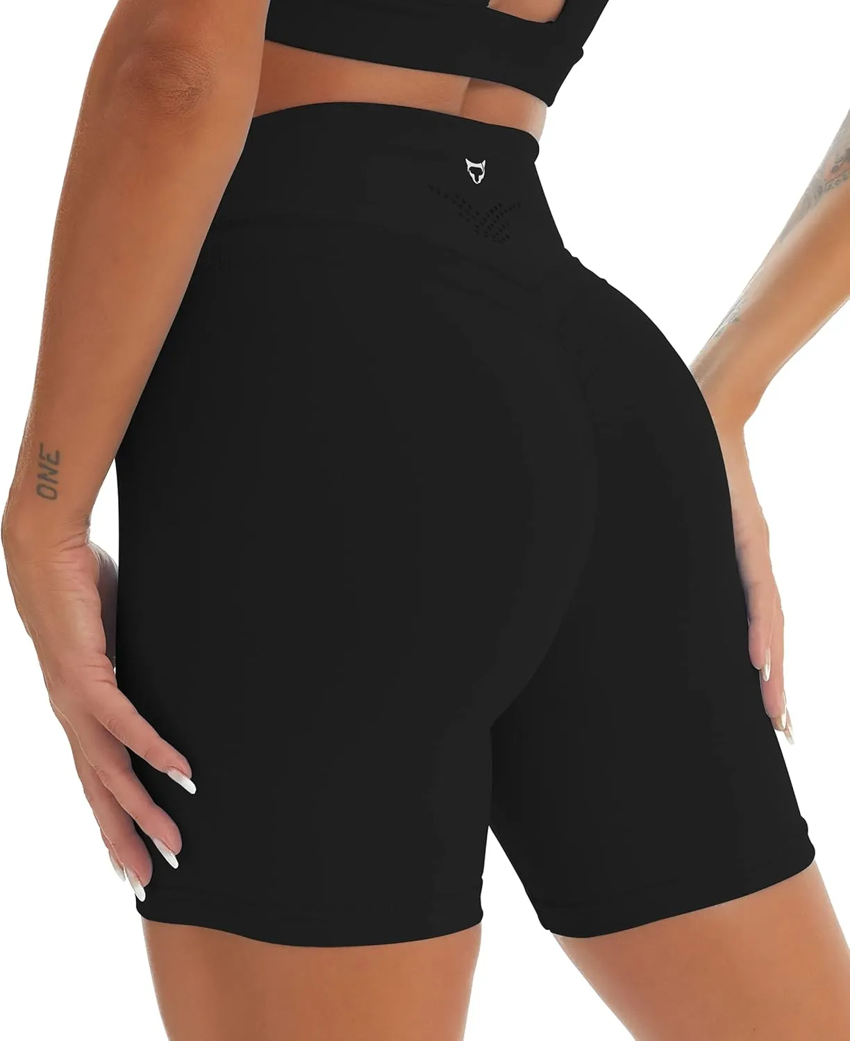 TomTiger Yoga Shorts for Women Tummy Control High Waist Biker Shorts Exercise Workout Butt Lifting Tights Women's Short Pants