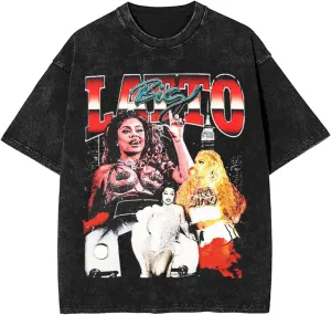 Unisex Adult T-Shirt Oversized Vintage Loose Short Sleeve Shirt Round Neck Cotton Shirts
