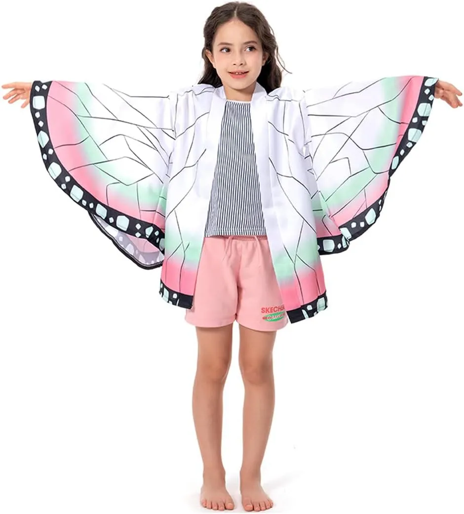 Vaianie Kids Kimono Cosplay Costume Outfit Cardigan Top Jacket Robe Cloak Anime