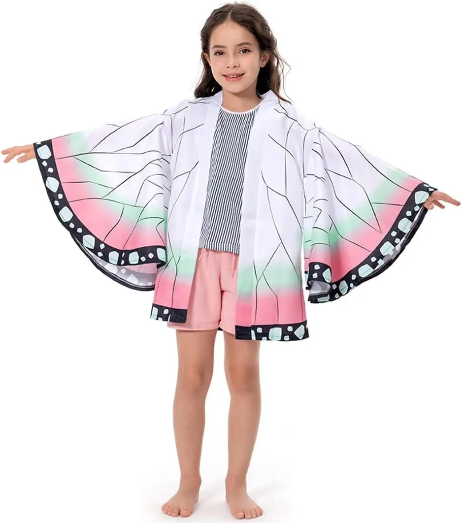 Vaianie Kids Kimono Cosplay Costume Outfit Cardigan Top Jacket Robe Cloak Anime