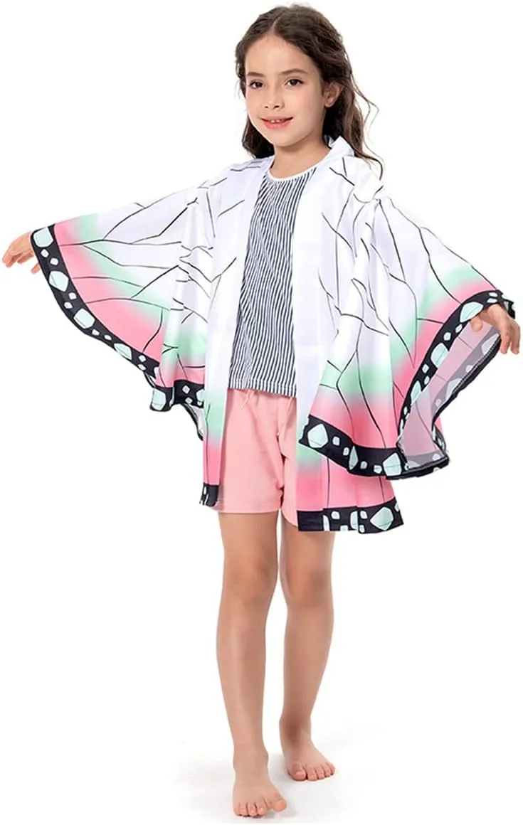 Vaianie Kids Kimono Cosplay Costume Outfit Cardigan Top Jacket Robe Cloak Anime