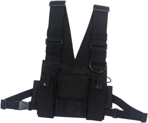 Vest Style Chest Bag Fanny Pack Multi Pocket Crossbody Bag Stylish for Hip Hop