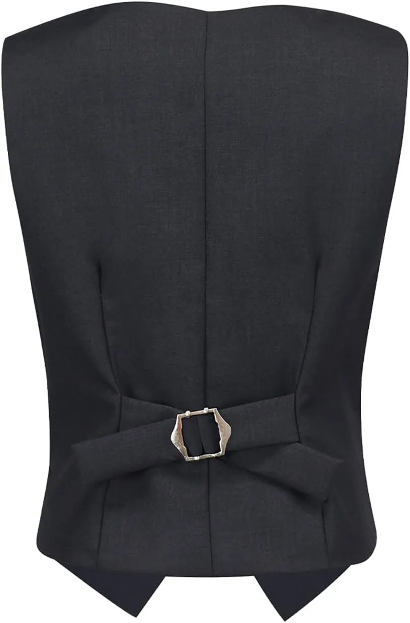Visaccy 3 Buttons Boys Girls Fully Lined Formal Suit Vest