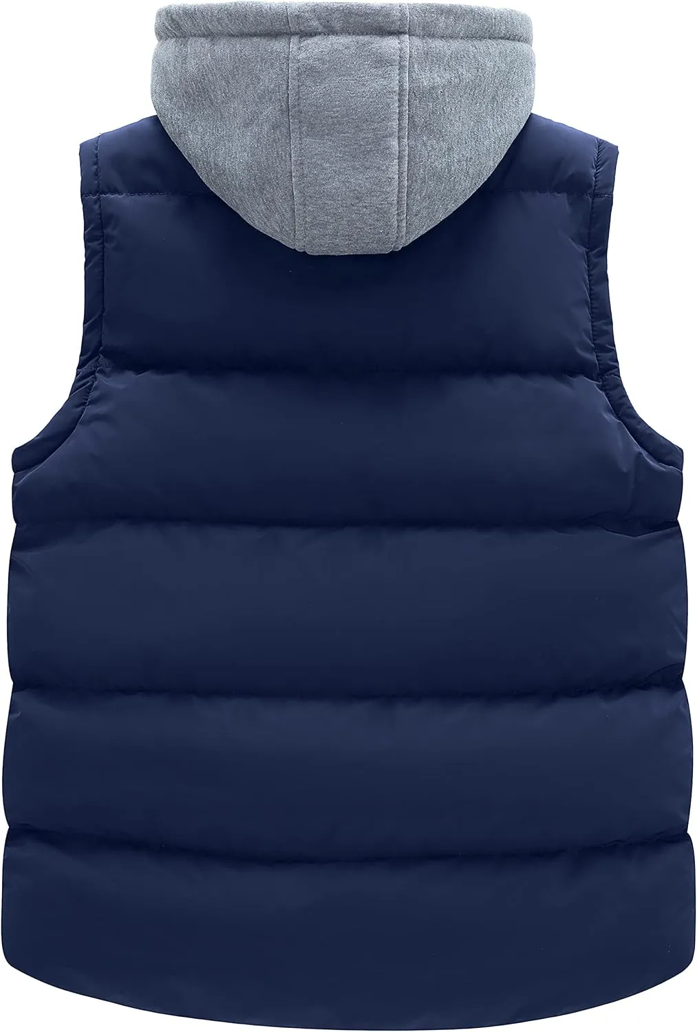 wantdo Men's Quilted Winter Vest Thicken Sleeveless Jacket with Detachable Hood