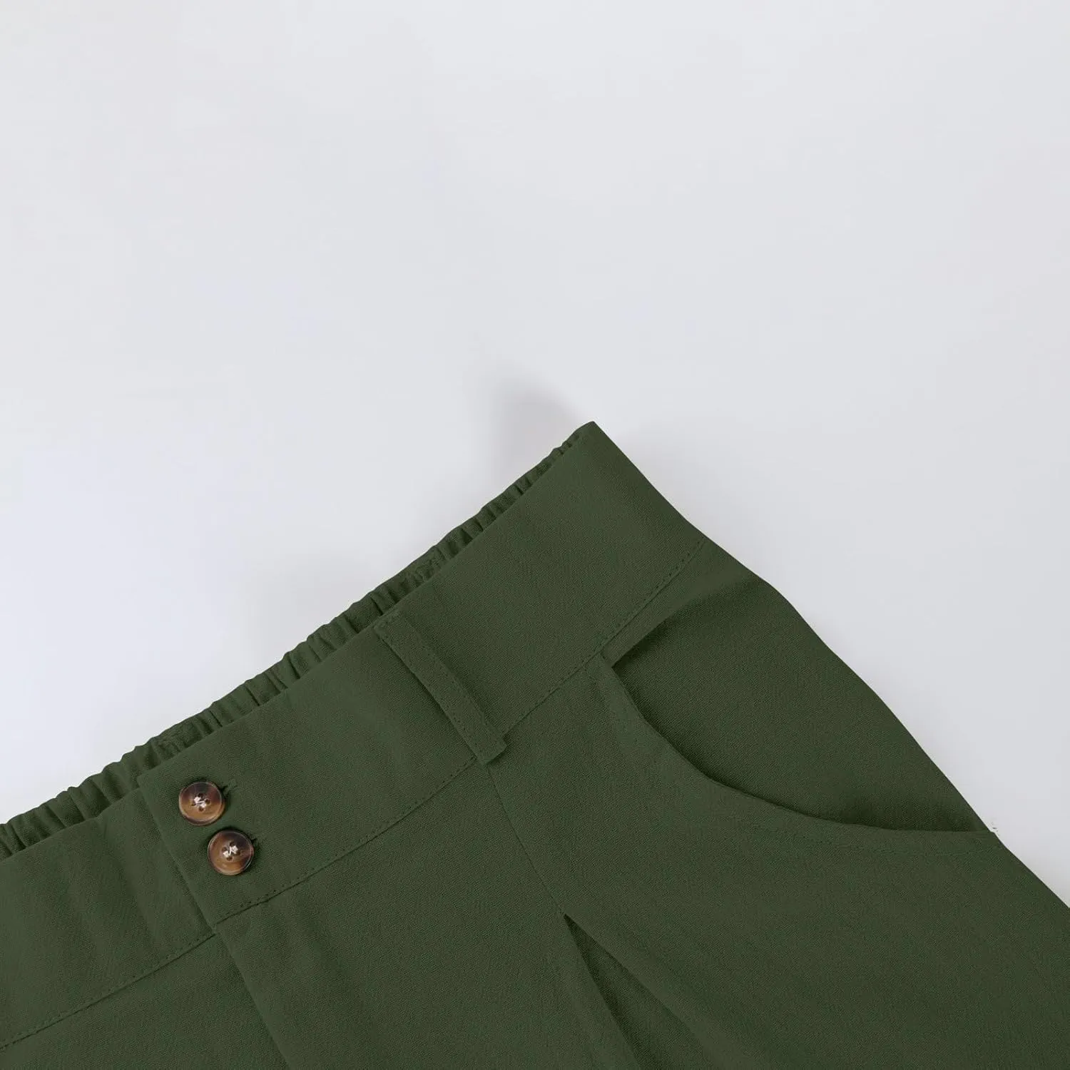 Wide Leg Pants Woman Trendy High Waisted Plain Linen Pants Business Work Dress Pant Flowy Palazzo Pant 2025
