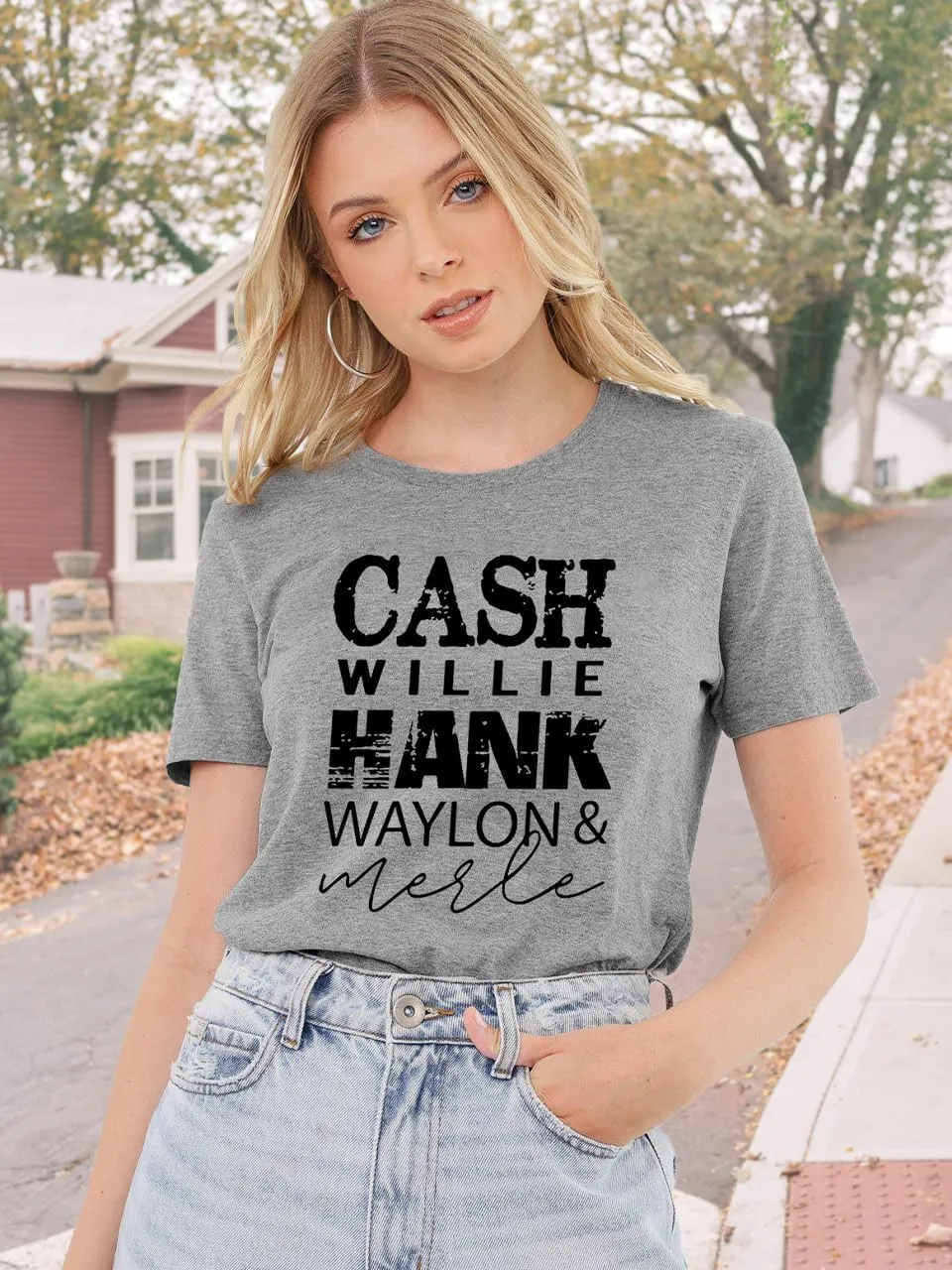 Women Rock Band T Shirt Vintage Country Music Shirt Concert Outfit Short Sleeve Tops