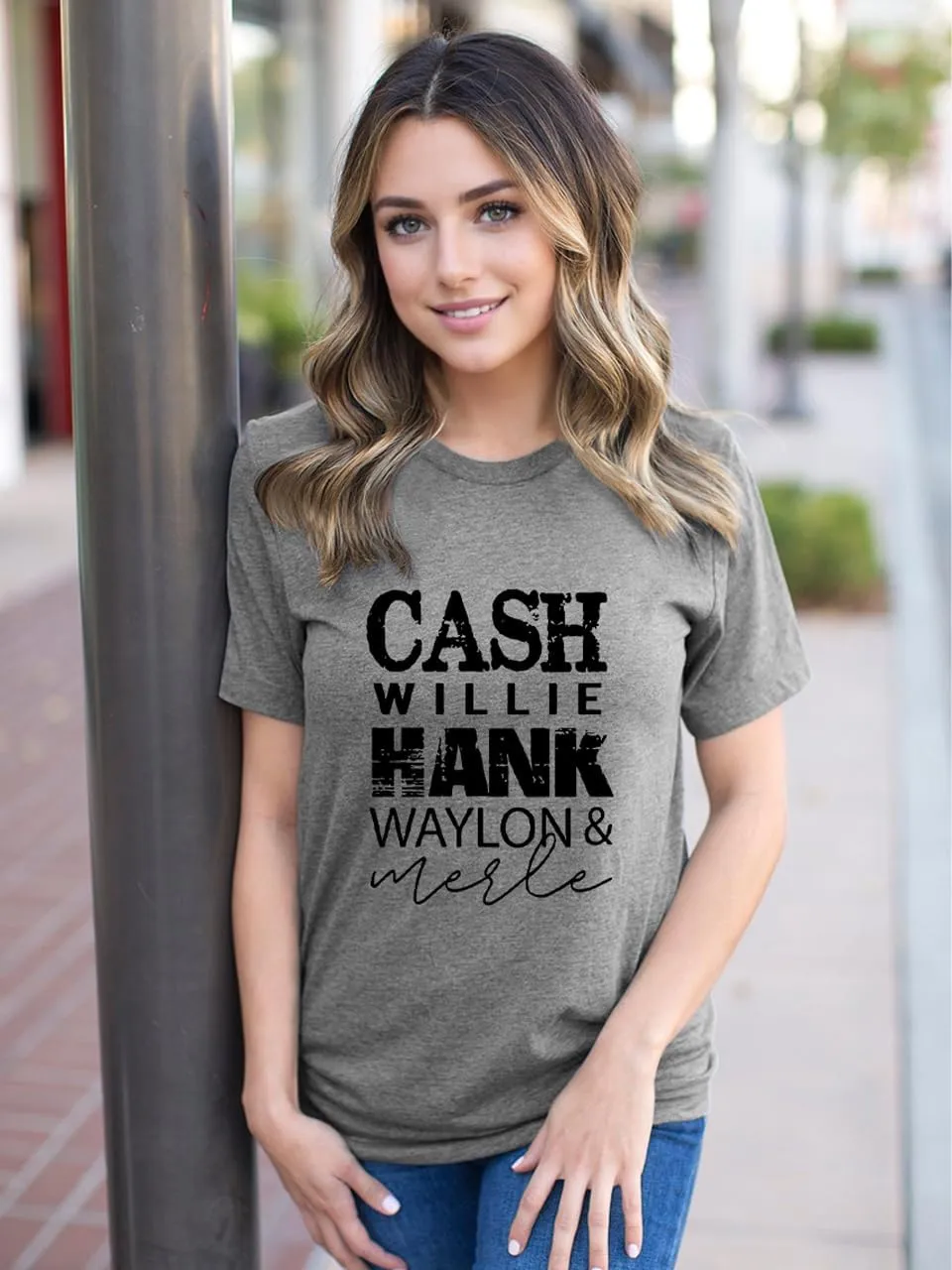 Women Rock Band T Shirt Vintage Country Music Shirt Concert Outfit Short Sleeve Tops