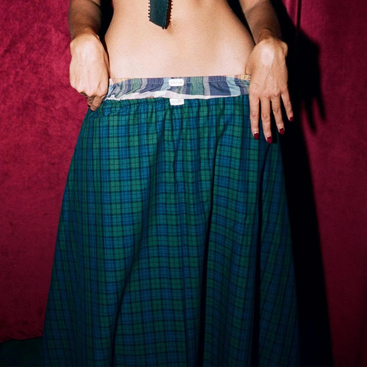 Women Vintage Plaid Maxi Skirt Elastic Waist Low Rise Gingham A Line Long Skirt Y2K Retro Swing Flowy Skirt Beachwear