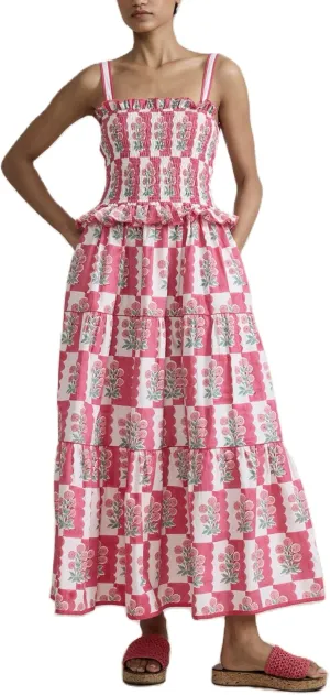 Women Y2k Boho Maxi Dress Tie Shoulder Backless Strappy Tiered Flowy Dress 2024 Summer Floral Beach Sundress