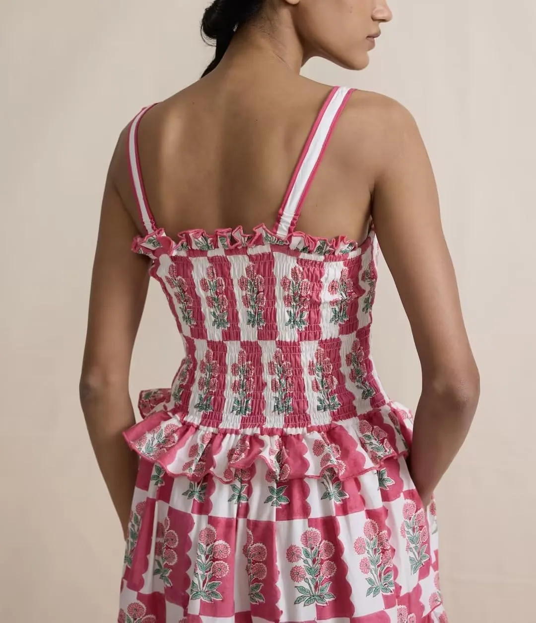 Women Y2k Boho Maxi Dress Tie Shoulder Backless Strappy Tiered Flowy Dress 2024 Summer Floral Beach Sundress