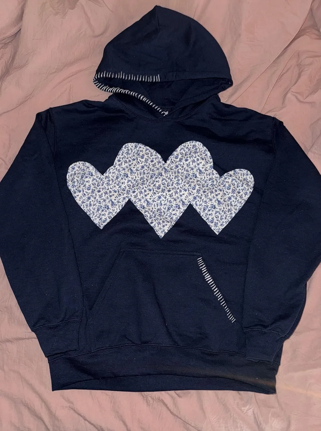 Women Y2K Vintage Graphic Hoodies Sweatshirt Oversized Long Sleeve Heart Pullover Top Aesthetic Streetwear