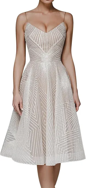 Women's A Line Lace Appliques Long Wedding Dresses for Bride Chiffon Boho Evening Gowns for Wedding Guests