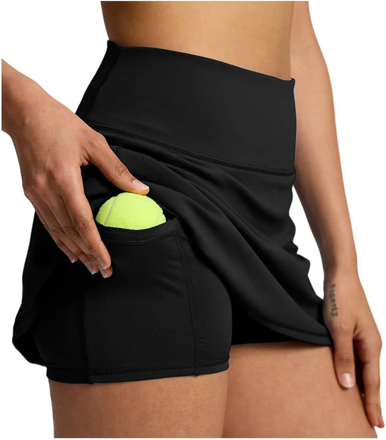 Women's Athletic Skorts with Pockets 2 in 1 Tennis Skirts with Shorts Lightweight Shorts for Running Golf Workout Sports