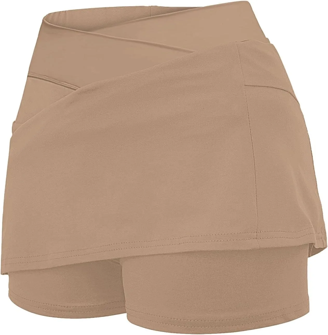 Women's Boho Skirts 2025 Summer Athletic Loose Trendy Drawstring Solid Color Yoga Fitness Tennis Skirt, S-5XL