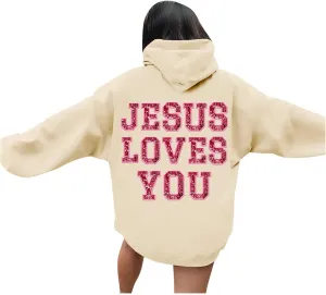 Women'S Fashion Hoodies & Sweatshirts Long Sleeve Drawstring Hoodies Print Oversized Fall Tops Heavy Sweatpants