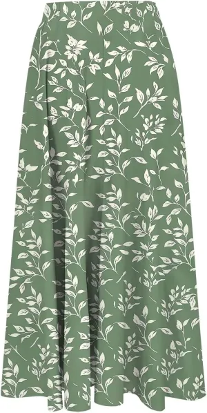 Women's Floral Print Maxi Skirts Flowy Swing A-Line Pleated Long Skirt Summer Fashion Boho Beach Vacation Outfit 2025