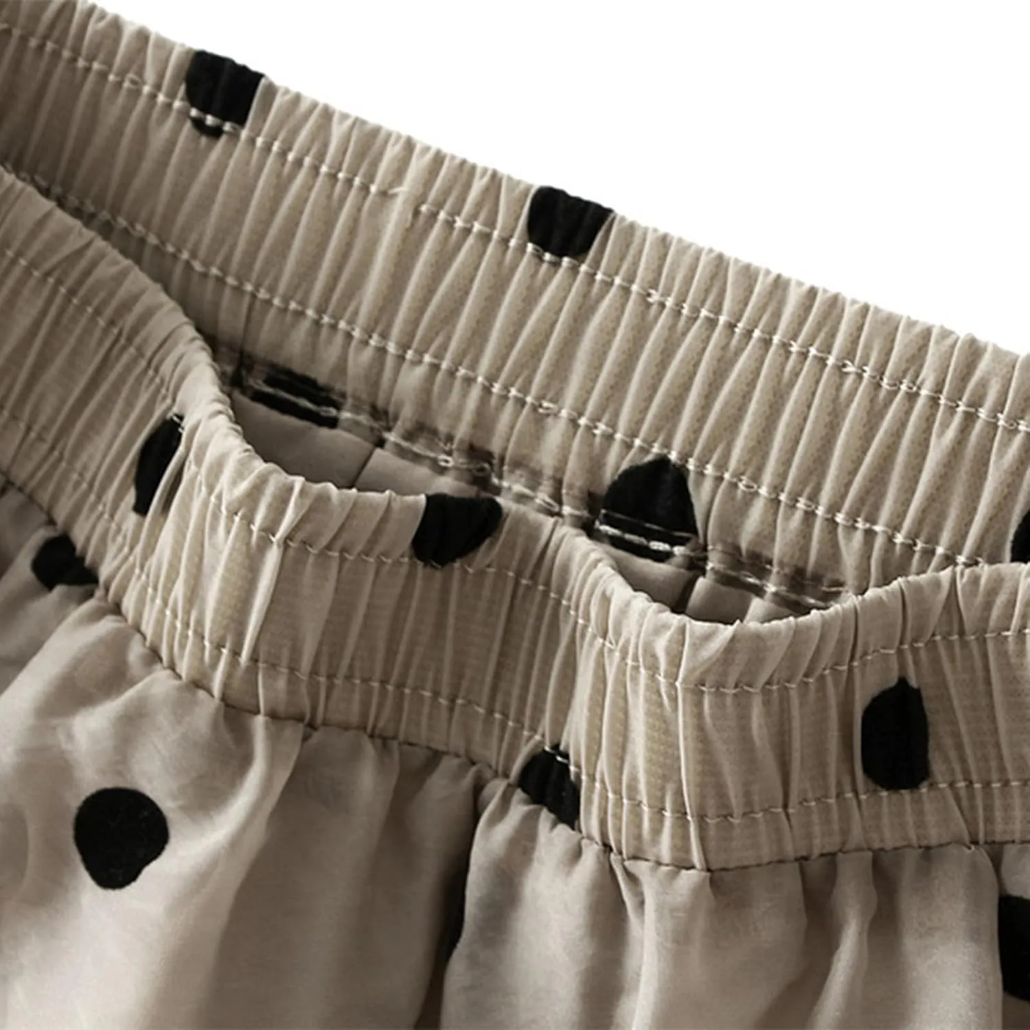 Womens Gauze Skirts Polka Dot Print A Line Swing Midi Skirt Summer Casual Boho Beach Skirts Resort Wear