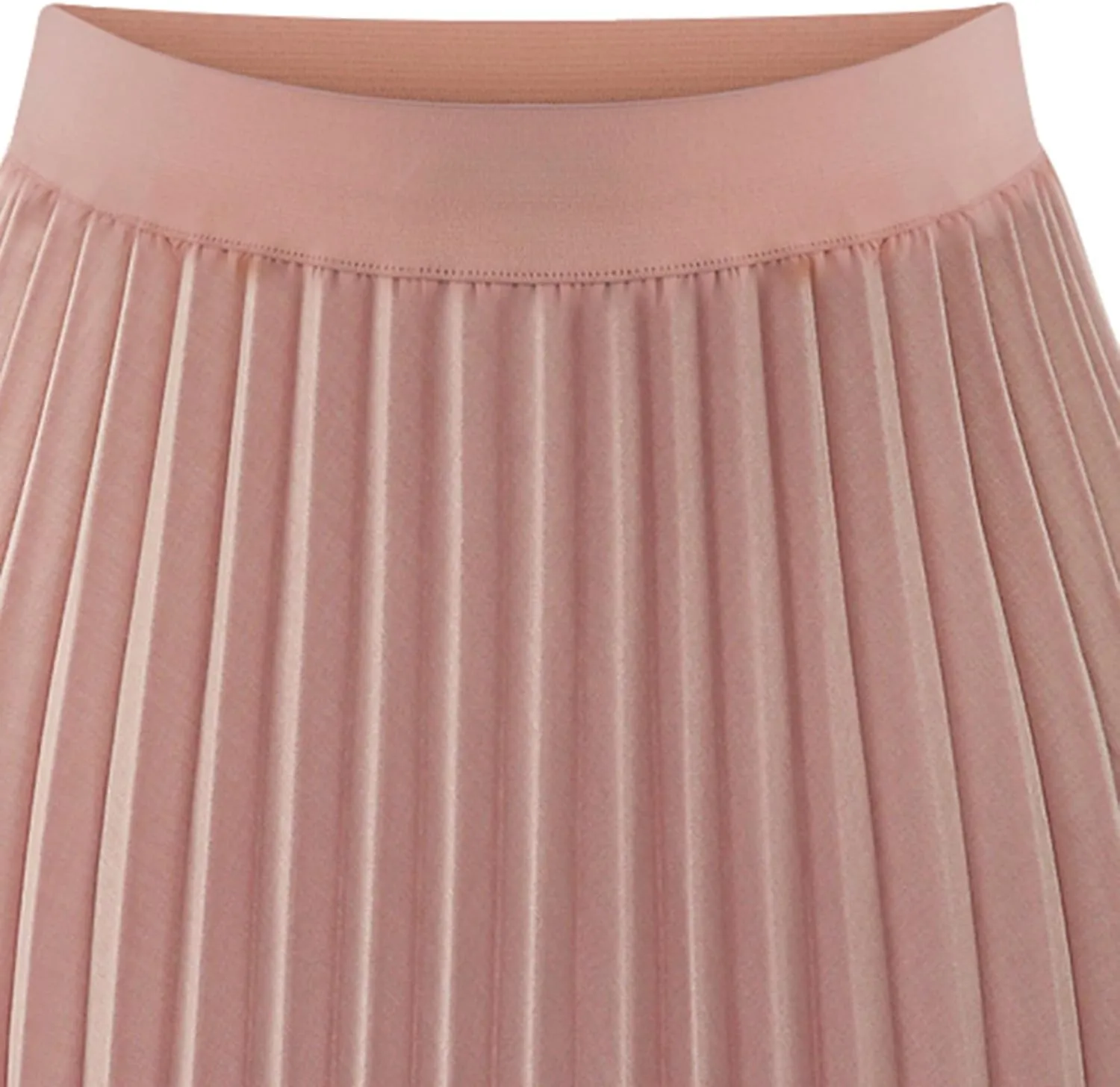 Womens High Elastic Waist Pleated Chiffon Skirt Midi Swing A-line Skirt Dressy Plain Solid Color Elegant Long Skirts