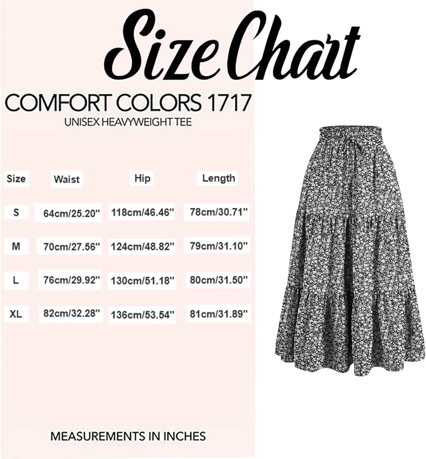Womens High Waisted Elastic Skirt 2025 Trendy Casual Print Long Skirt Summer Flowy Swing Pleated A-Line Maxi Skirts