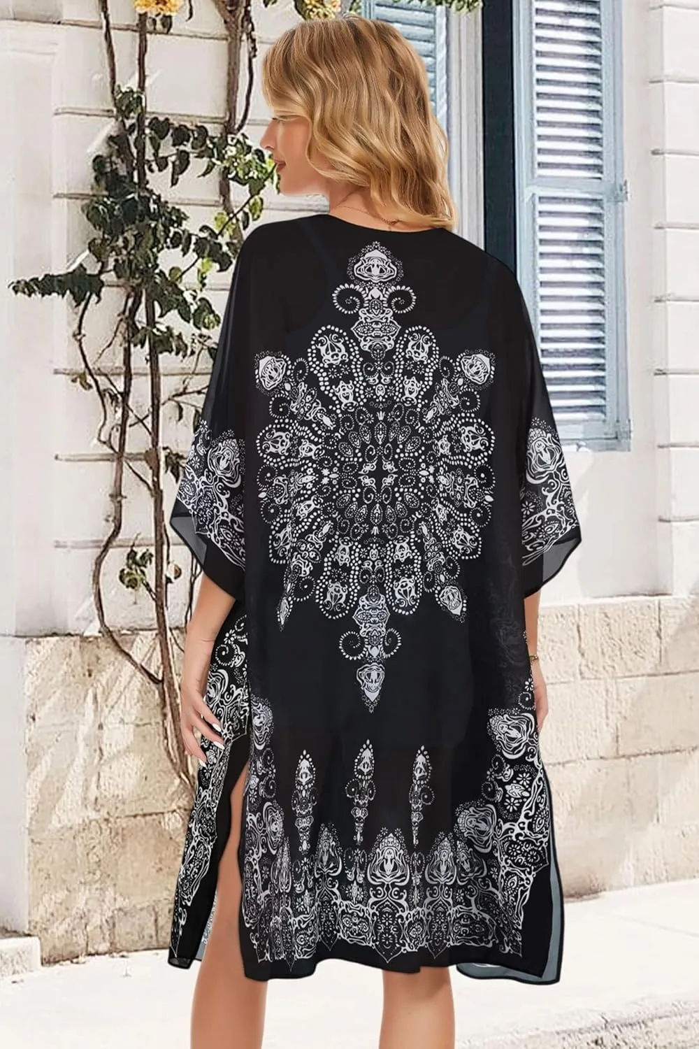 Women's Kimono Beach Cover up for Summer Bathing Suits Cardigans Casual Loose Swimwear