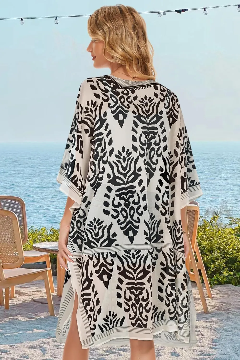 Women's Kimono Beach Cover up for Summer Bathing Suits Cardigans Casual Loose Swimwear