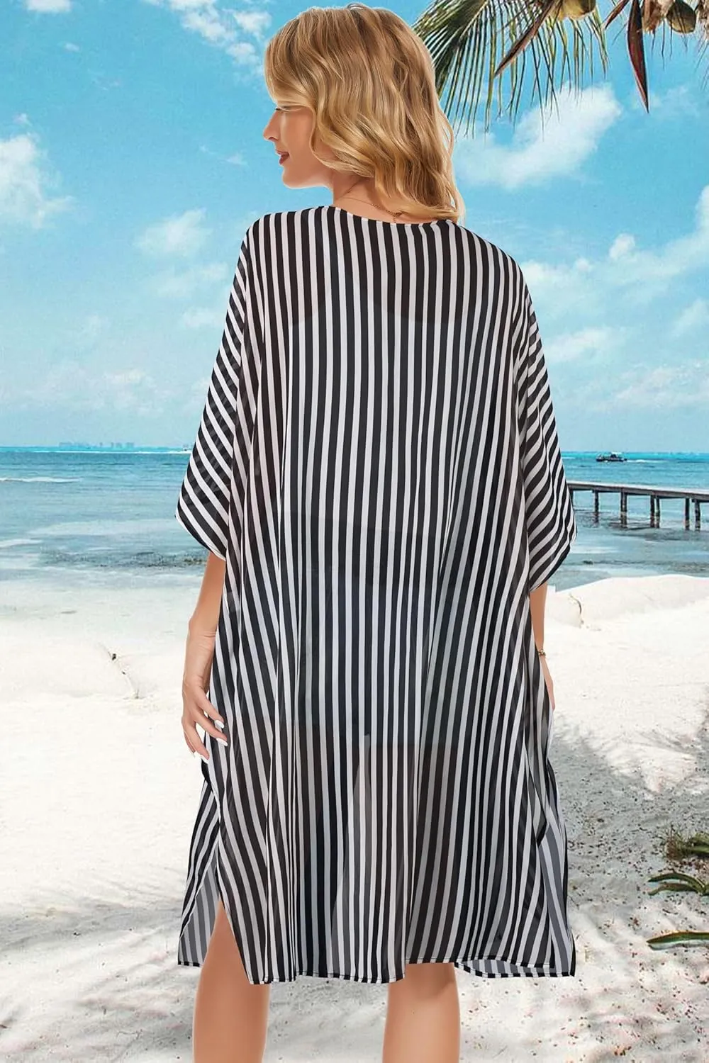 Women's Kimono Beach Cover up for Summer Bathing Suits Cardigans Casual Loose Swimwear