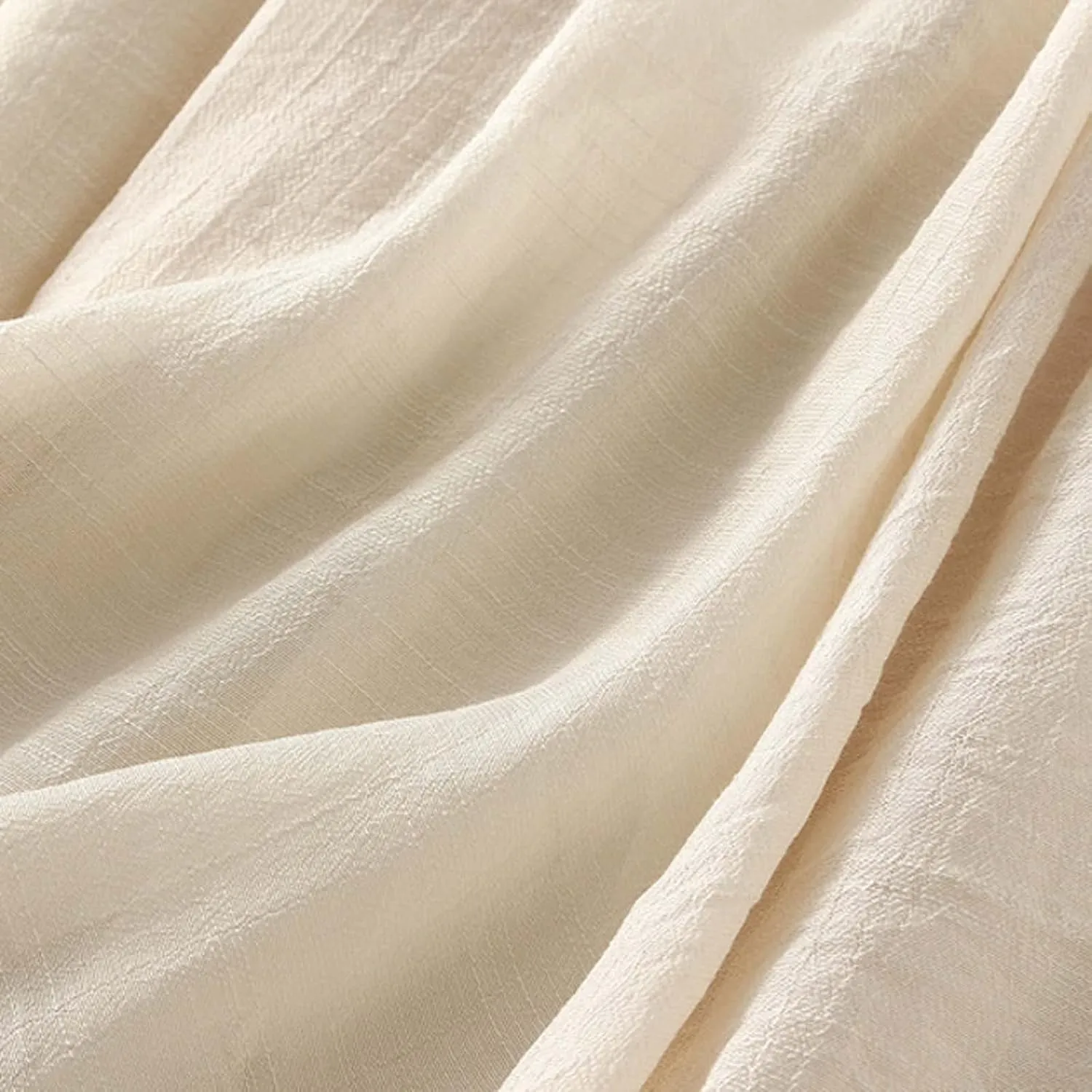 Women's Midi Linen Skirt Summer Casual Elastic Waist Drawstring Pleated Skirts A-Linen Flowy Swing Long Skirt