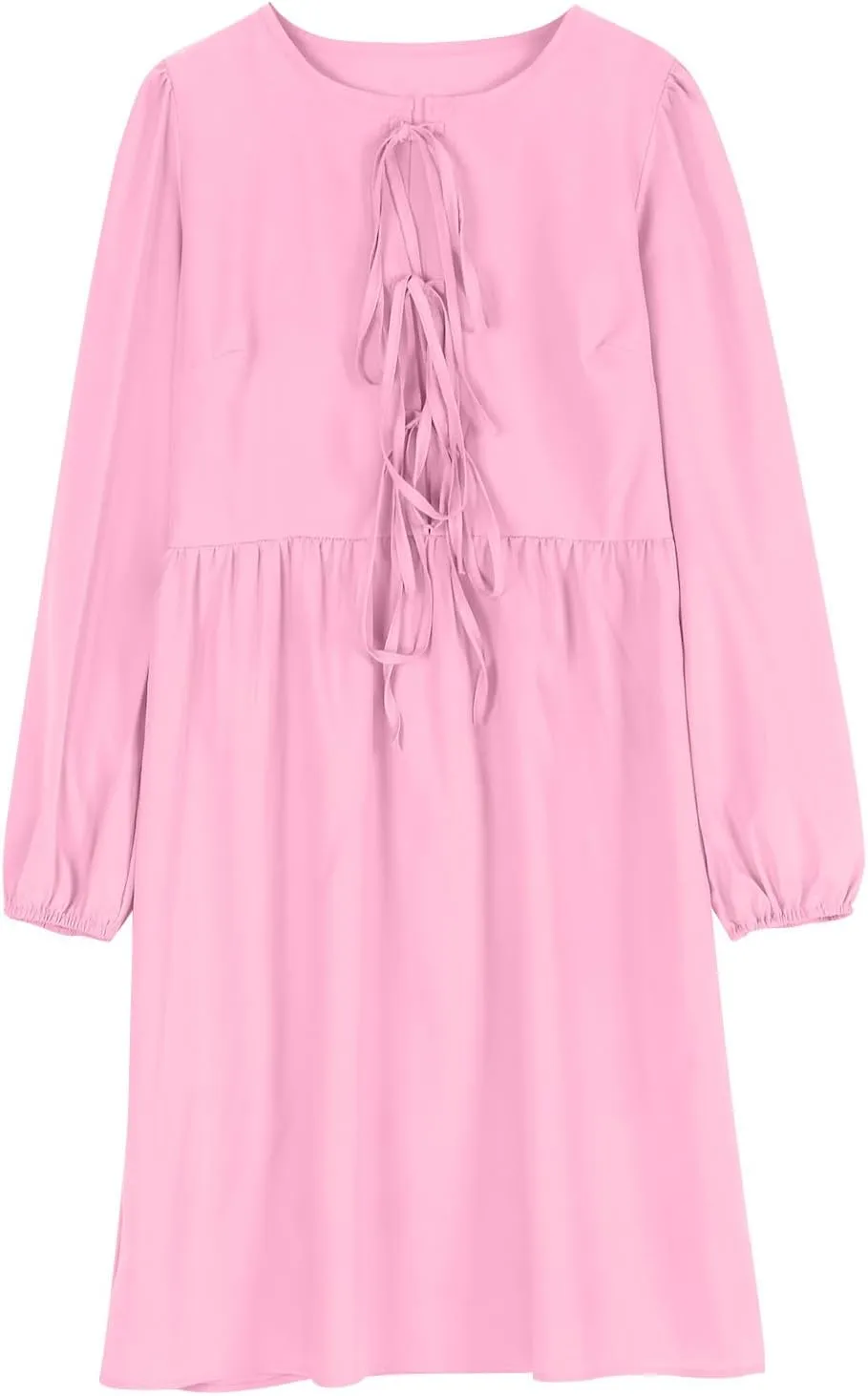 Womens Plus Size Fall Dresses Midi Trendy Lantern Long Sleeve Dress Elegant Solid Flowy Swing Cocktail Party Dresses