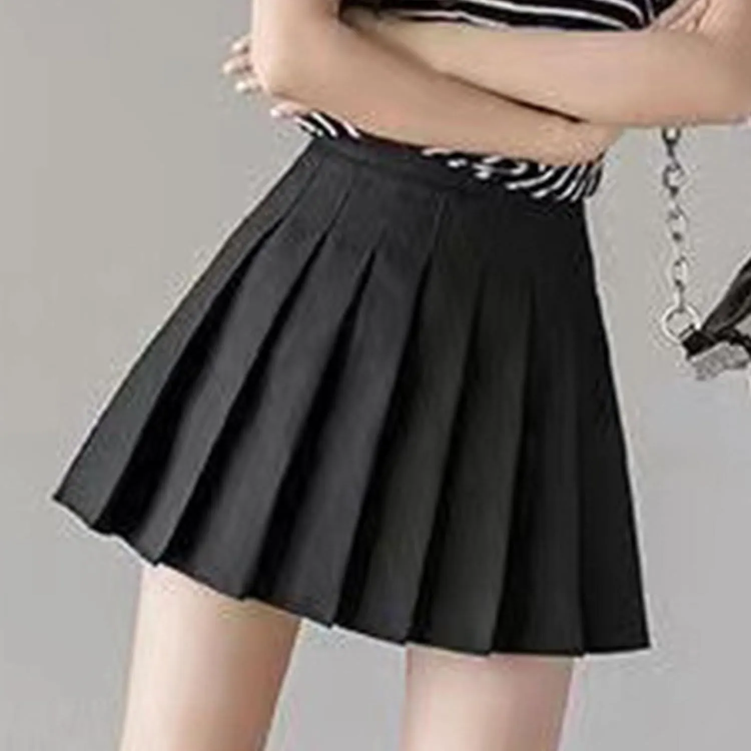 Women's Summer Athletic Loose Trendy Elastic High Waist Solid Color Yoga Fitness Tennis Skirts 2025 Inner Shorts, XS-3XL