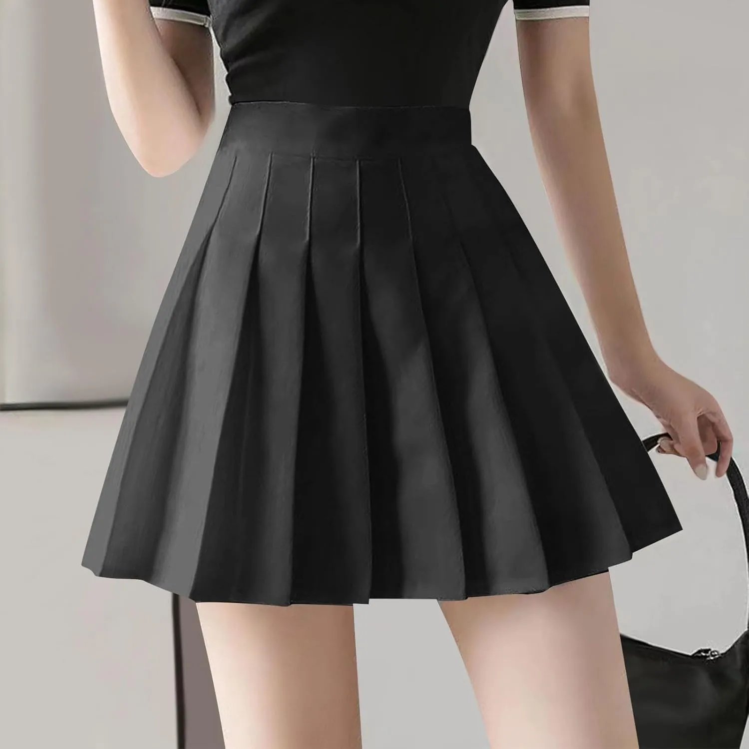 Women's Summer Athletic Loose Trendy Elastic High Waist Solid Color Yoga Fitness Tennis Skirts 2025 Inner Shorts, XS-3XL