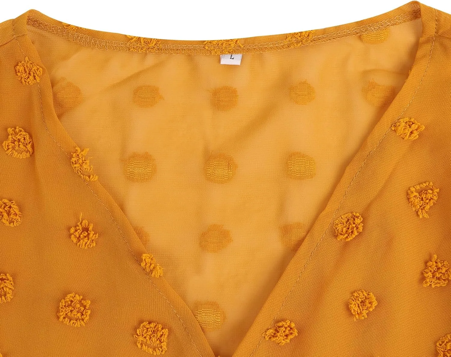 Womens Summer Open Front Half Sleeve Lightweight Swiss Dots Cardigan Loose Kimono Sheer Beach Cover Up