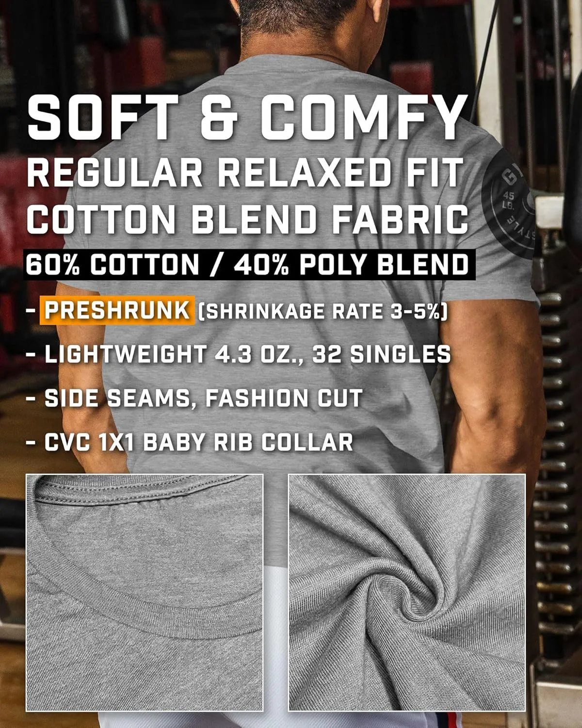 Workout Shirts for Men, Let The Gains Begin Gym Shirt Funny Sayings Lifting T-Shirt