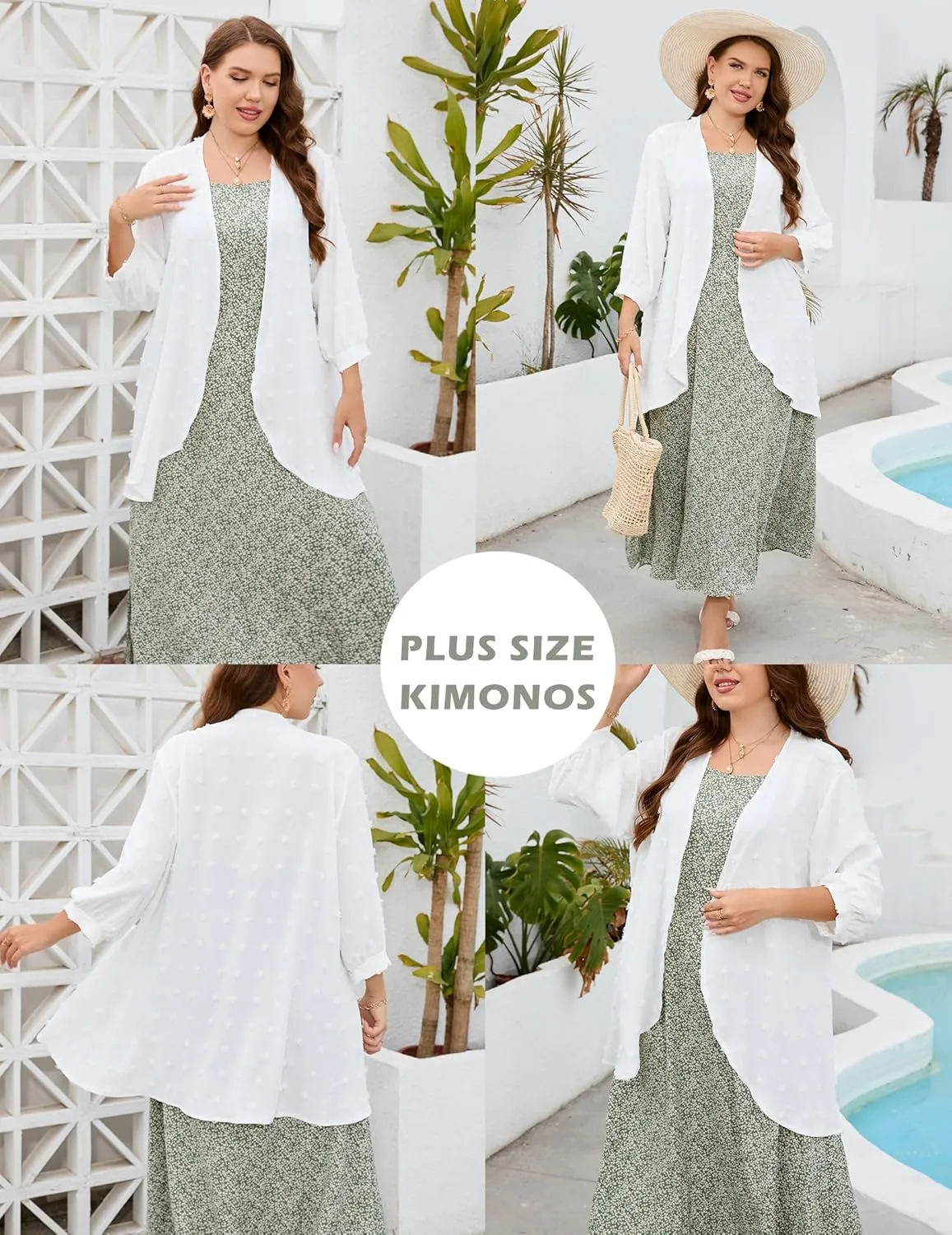Yekaty Cardigan for Women 3/4 Sleeve Lightweight Summer Kimono Cardigan Loose Beach Cover Up 2025