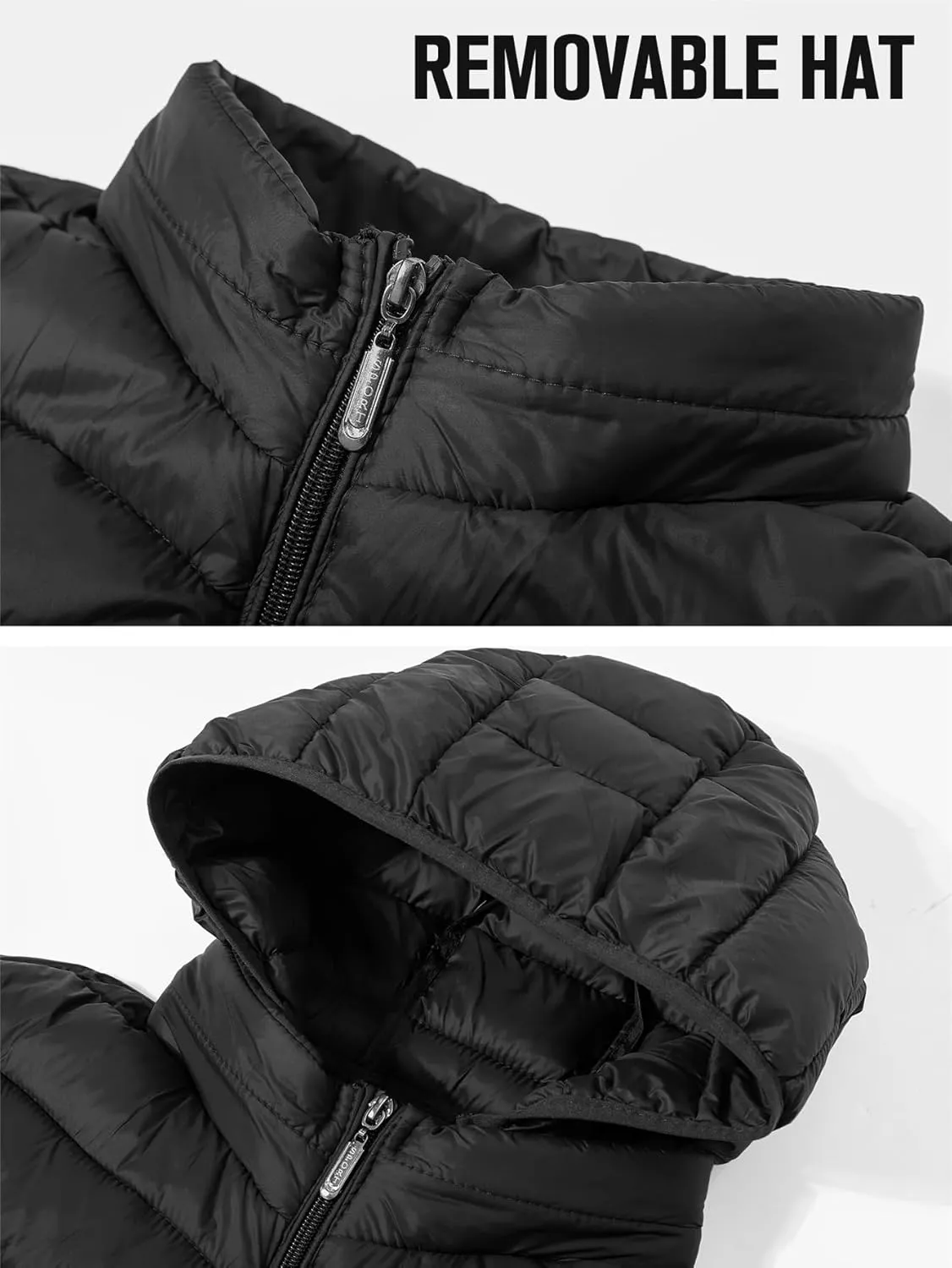 YKR Mens Puffer Vest Lightweight Winter Hooded Puffy Outerwear Vests Quilted Gilet with Pockets