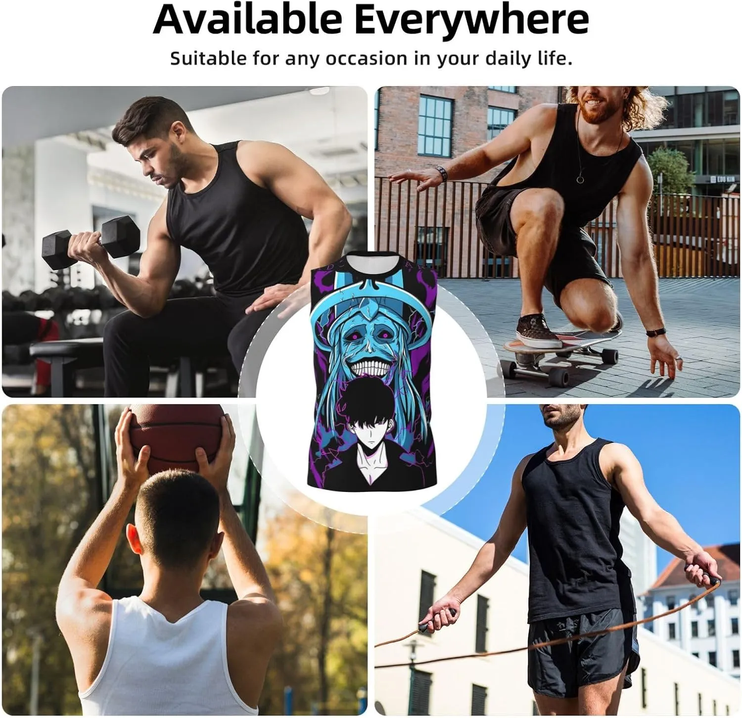 Youth & Adult Men's Tank Tops Muscle Sleeveless T-Shirt Beautiful Daily Shirt