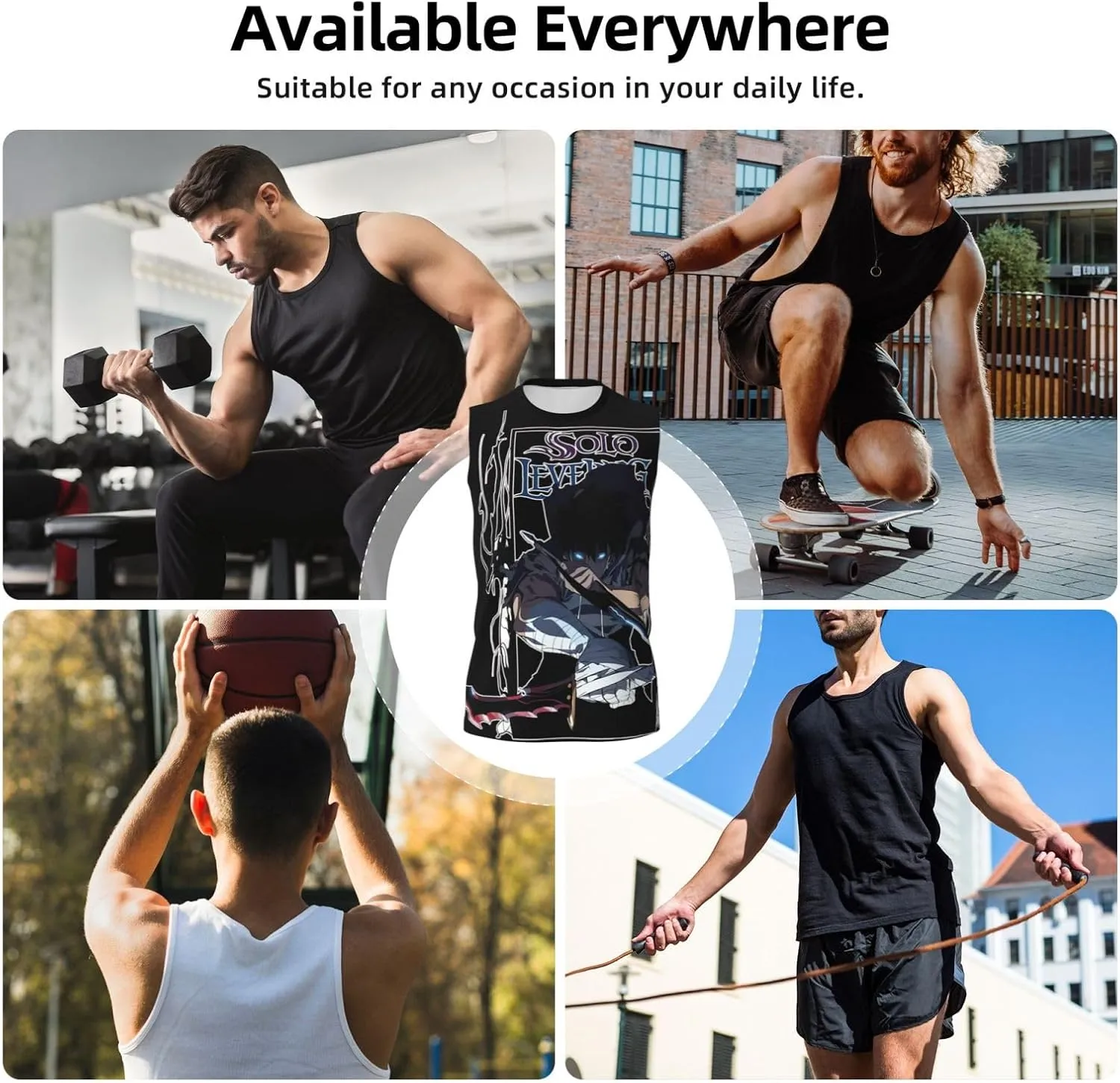 Youth & Adult Men's Tank Tops Muscle Sleeveless T-Shirt Beautiful Daily Shirt