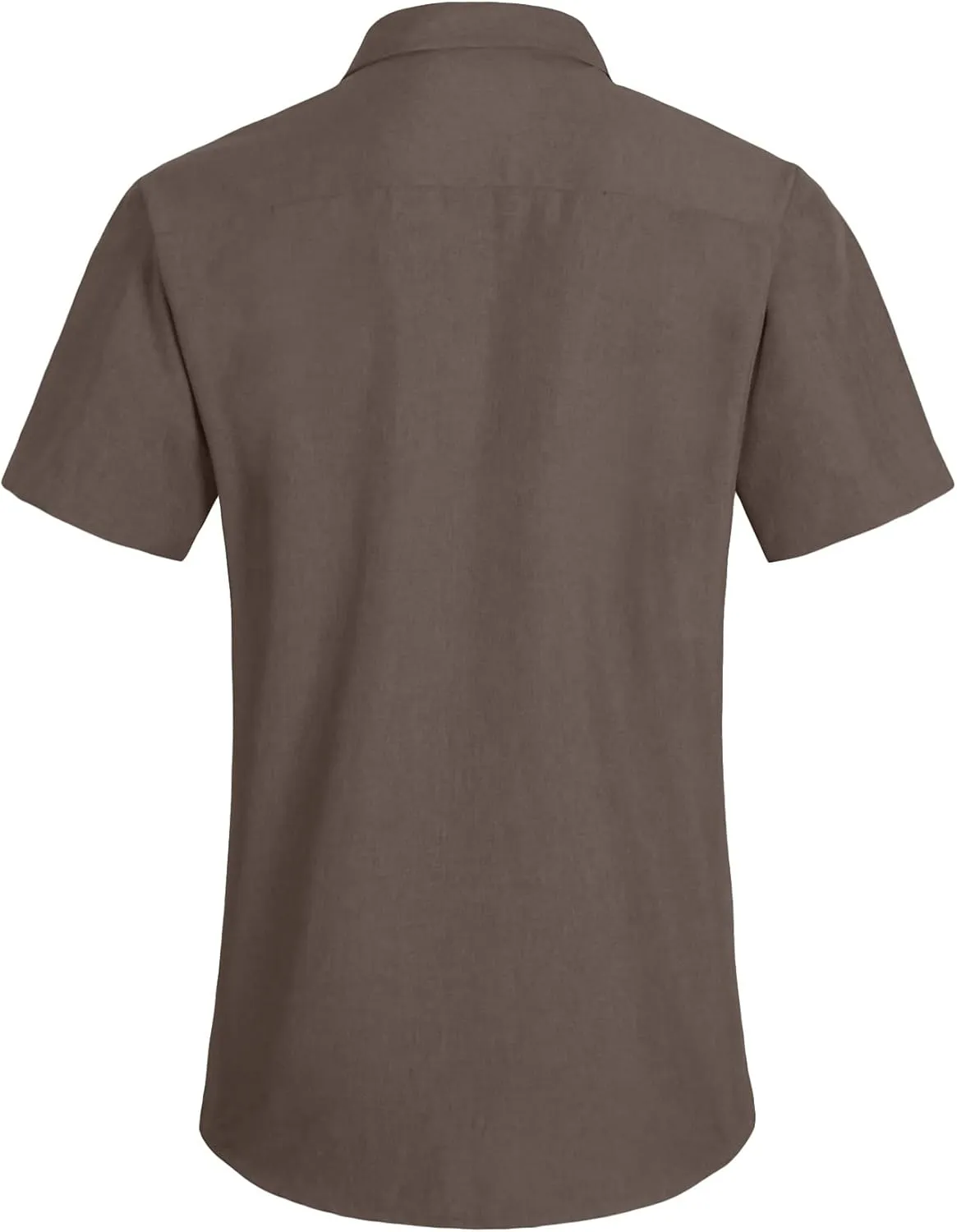 YTD Men's Casual Linen Button Down Shirt Short Sleeve Beach Shirt